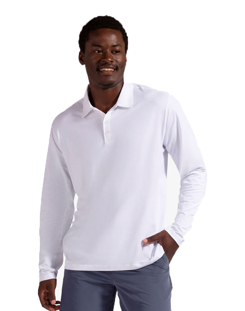 Sun Protective Long Sleeve Polo Shirt For Men Upf50+ | UV Protection Navy