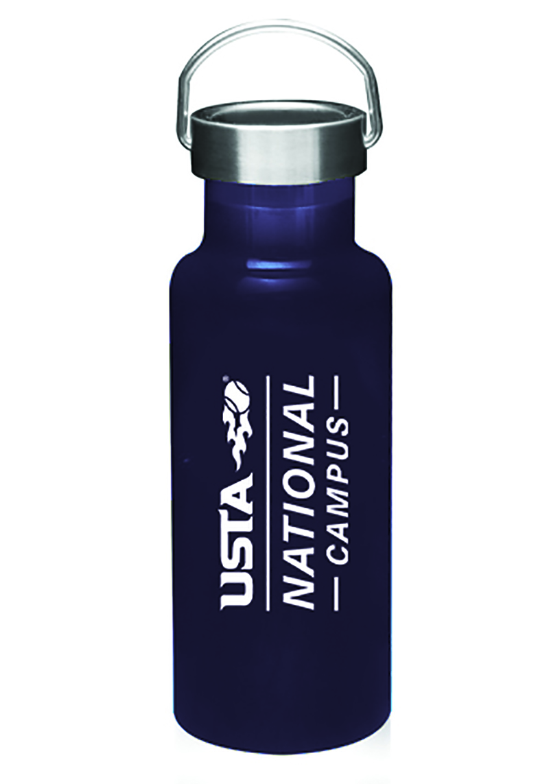 USTA Stainless Steel Water Bottle (28 oz) (Grey) - USTA Pro Shop