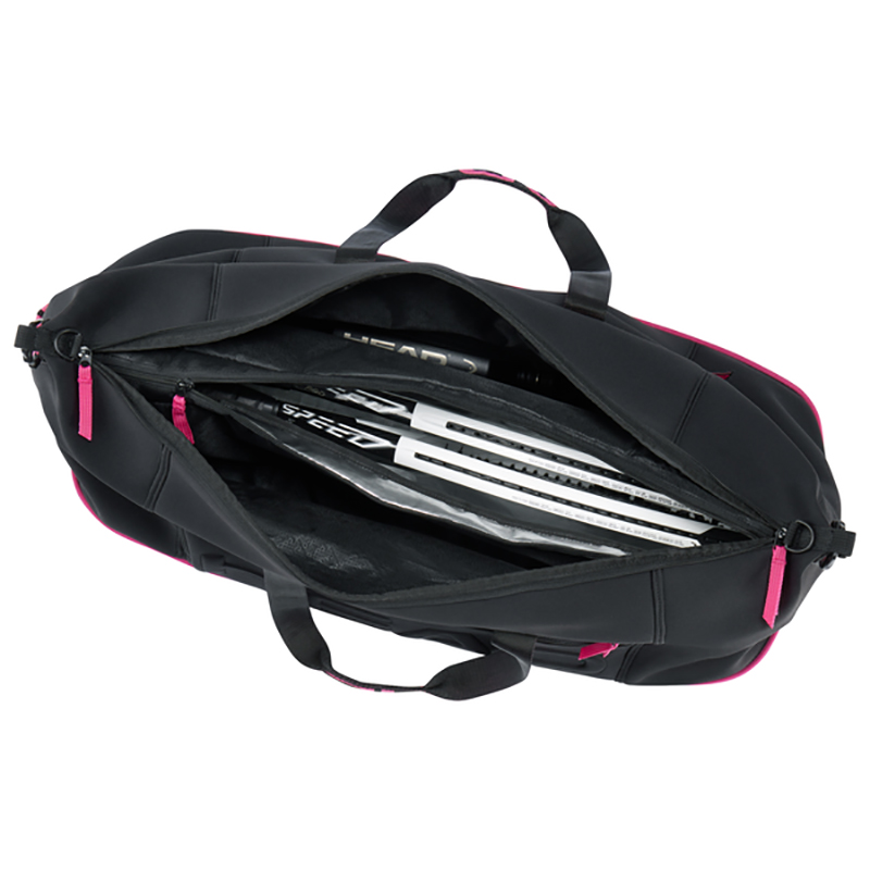 Head Coco Duffle 8 Pack Racquet Bag (Black/Pink) - USTA Pro Shop