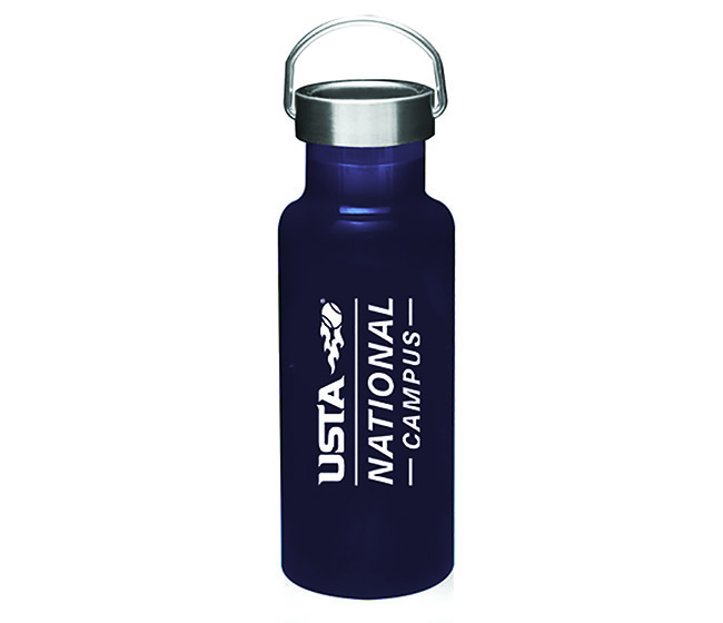 USTA Stainless Steel Water Bottle (28 oz) (Grey) - USTA Pro Shop