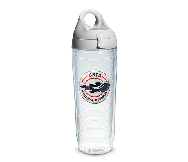 USTA Stainless Steel Water Bottle (28 oz) (Grey) - USTA Pro Shop